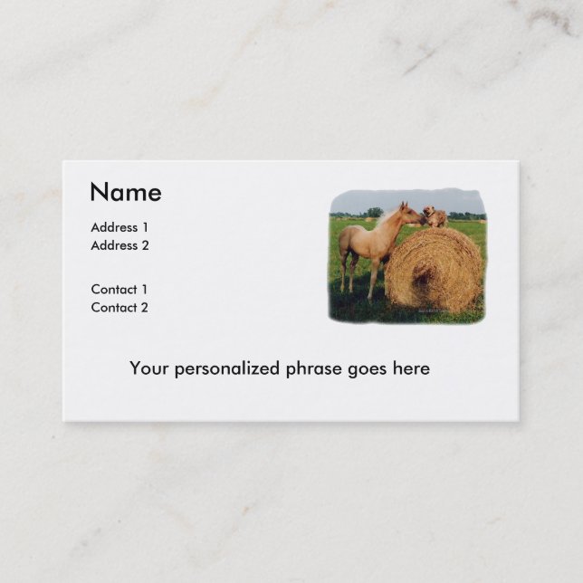 Horse and Dog Meeting Business Card (Front)