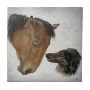 Horse and Dog Tile