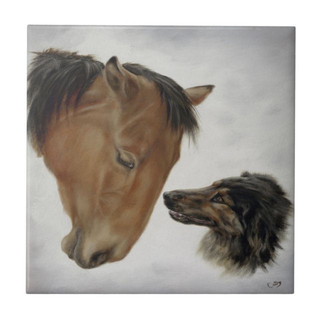 Horse and Dog Tile (Front)