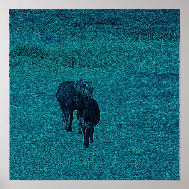 Horse and Donkey Poster (Front)