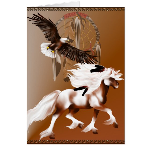 Horse and Eagle Card (Front)