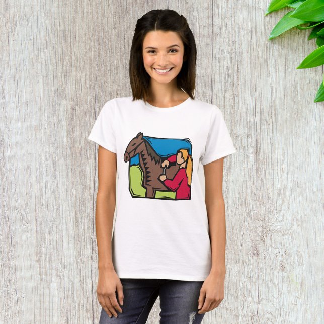 Horse And Farm Girl T-Shirt (Creator Uploaded)