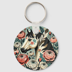 Horse and Feathers                                 Key Ring