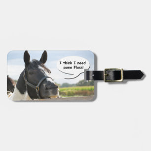 Horse and Floss Luggage Tag