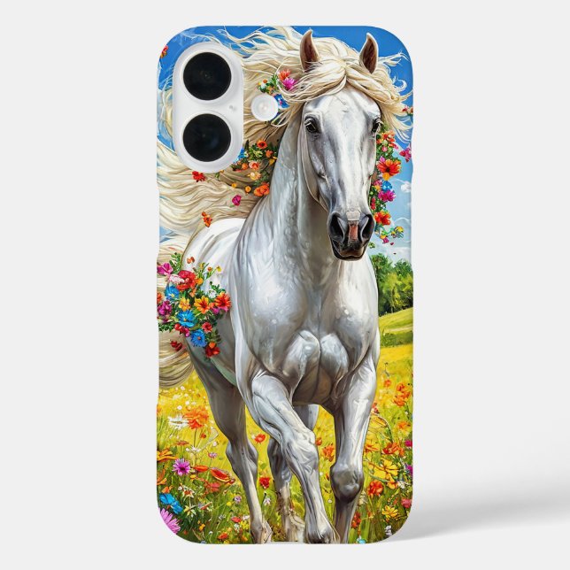 Horse and flowers Case-Mate iPhone case (Back)