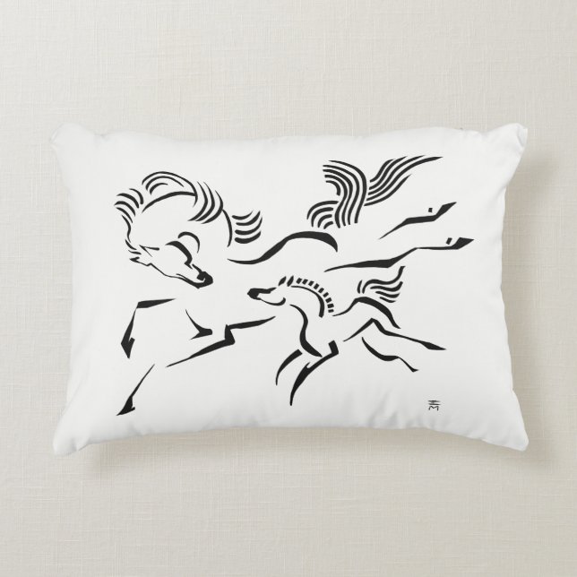 Horse and Foal Decorative Cushion (Front)
