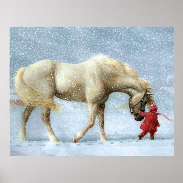 Horse and Girl Winter Poster (Front)