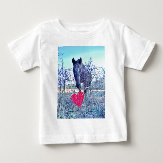 Horse and  Heart Baby T-Shirt (Front)