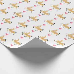 Horse and Hearts Gift Wrap