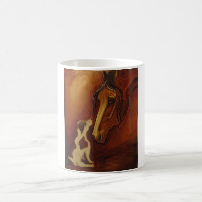 Horse and Jack Russell Coffee Mug (Center)