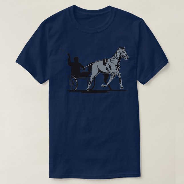Horse and Jockey Harness Racing  T-Shirt (Design Front)