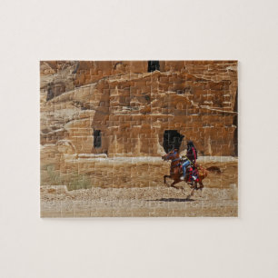 Horse and Masked Rider Petra Jordan Jigsaw Puzzle