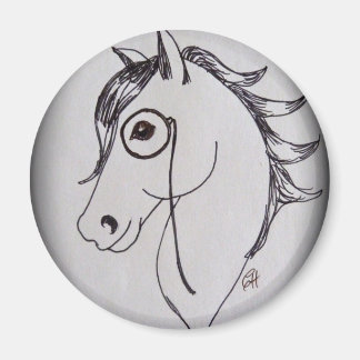 Horse and monocle magnet