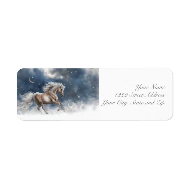 Horse and Moon Return Address Return Address Label (Front)