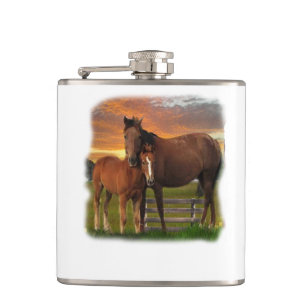 Horse and pony hip flask