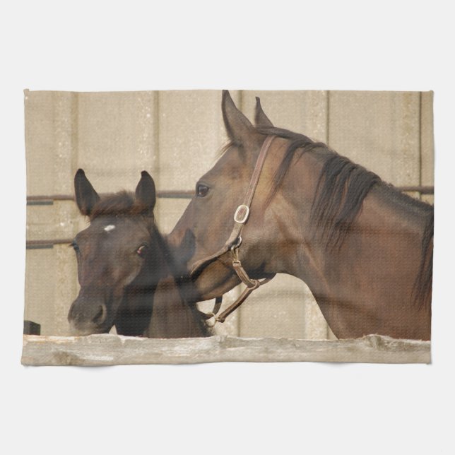 Horse and Pony Tea Towel (Horizontal)
