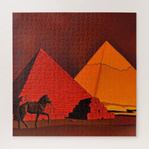 Horse and Pyramid Jigsaw Puzzle