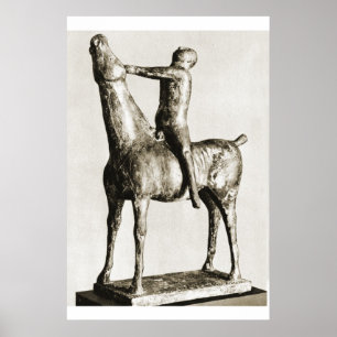 horse and rider, marino marini poster