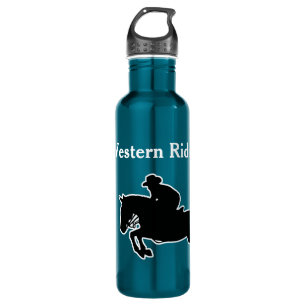 Horse and Rider silhouette Personalise 24oz Stainl 710 Ml Water Bottle