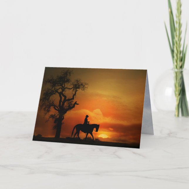 Horse and Rider Sympathy Card (Front)
