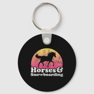 Horse And Snowboarder Women Or Girls Horses Snowbo Key Ring