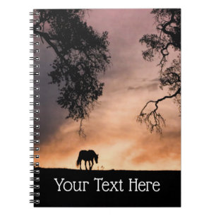 Horse and Sunrise Customisable Notebook