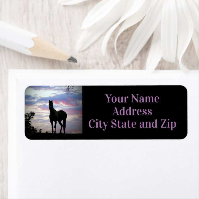 Horse and Sunset Return Address Labels (Insitu)
