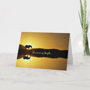 Horse and Water Sunset Sympathy Card