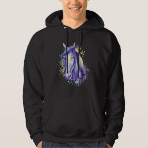 Horse Animal Riding Colourful Woman Horse Motif Hoodie