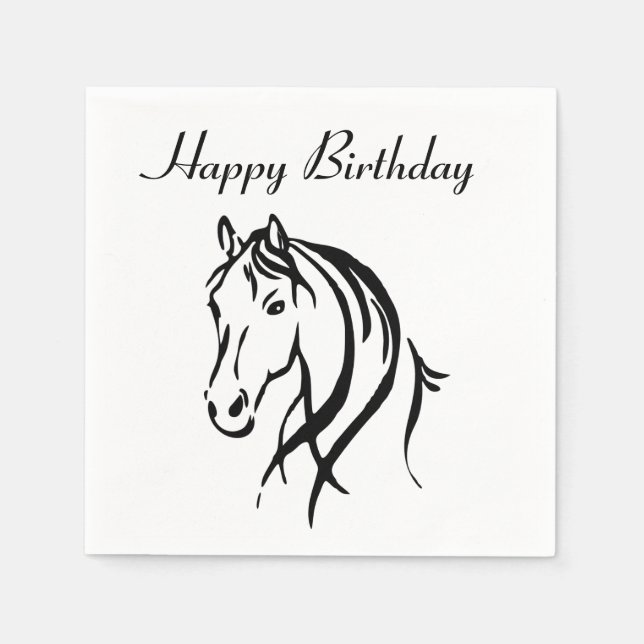Horse Animal Theme Party Napkin (Front)