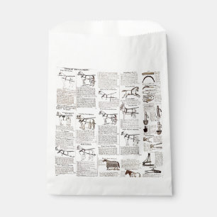 Horse Antique Advertising Newspaper Art Favour Bag