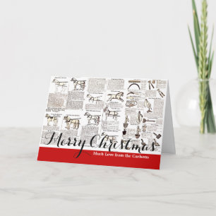 Horse Antique Advertising Newspaper Art Holiday Card
