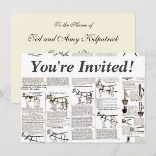 Horse Antique Advertising Newspaper Art Invitation
