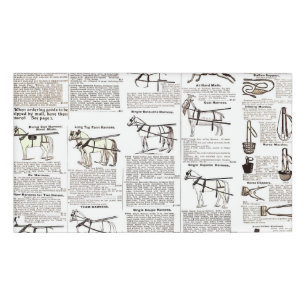 Horse Antique Advertising Newspaper Art Name Tag
