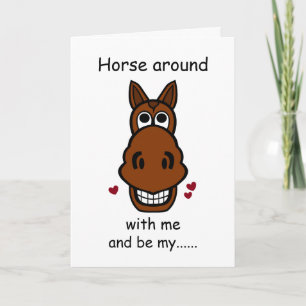 Horse Around With Me, Valentine's Day Horse Card