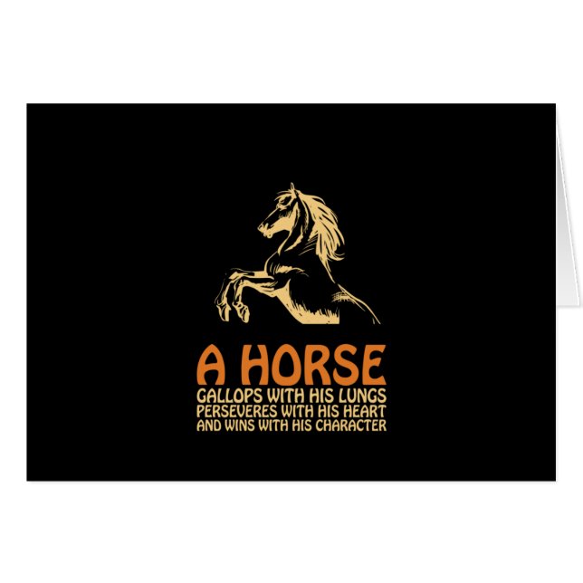 Horse Art A Horse Gallops (Front Horizontal)