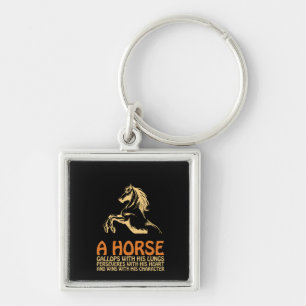 Horse Art A Horse Gallops Key Ring