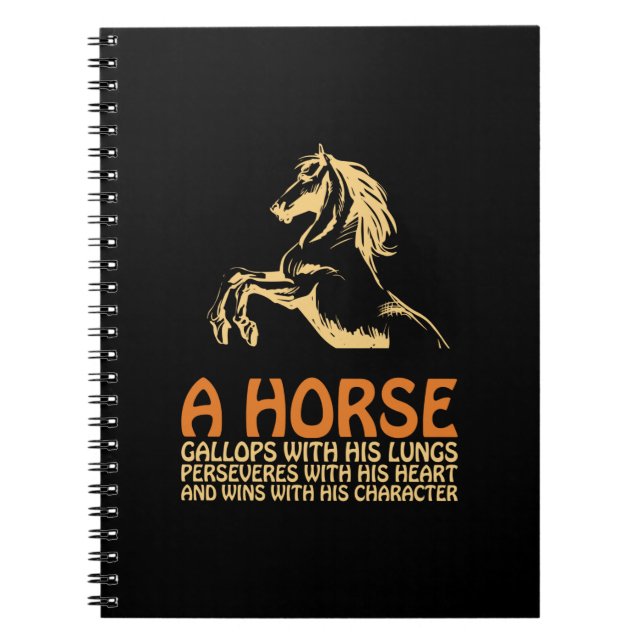 Horse Art A Horse Gallops Notebook (Front)