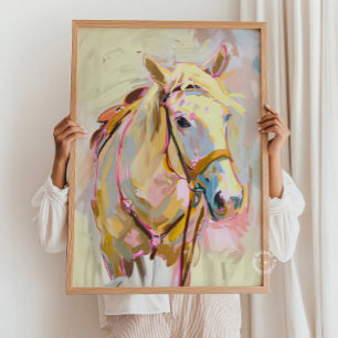 Horse Art, Cowgirl Decor, Western Ranch Poster