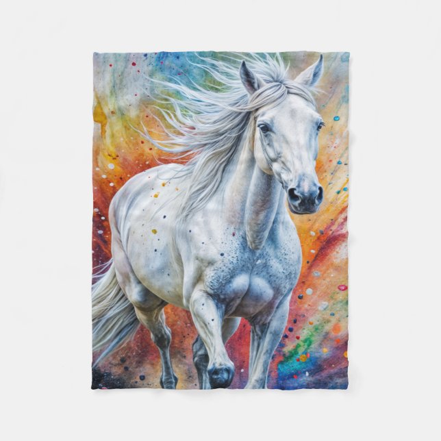 Horse Art Fleece Blanket (Front)