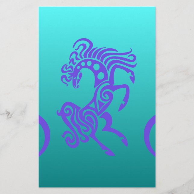 Horse Art Scrapbook Paper (Front)