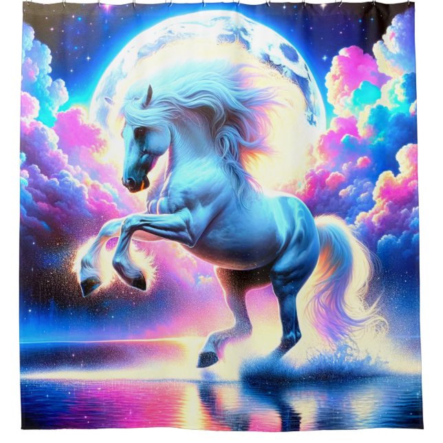 Horse Art Shower Curtain (Front)