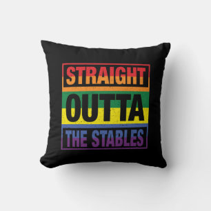 Horse Art Straight Outta The Stables Cushion