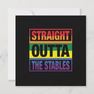 Horse Art Straight Outta The Stables Holiday Card