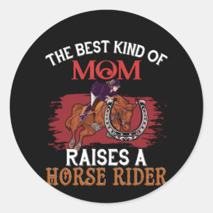 Horse Art The Best Kind Of Mom Classic Round Sticker