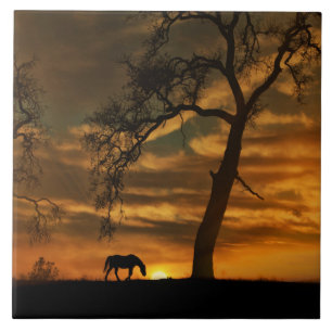 Horse Art Tile