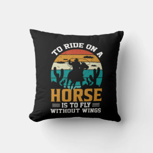 Horse Art To Ride On A Horse Cushion
