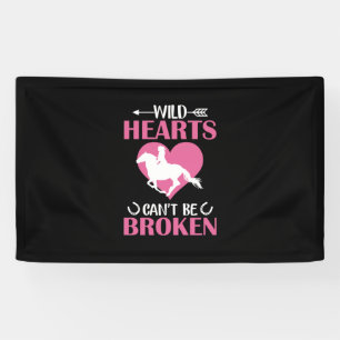 Horse Art Wild Hearts Can't Be Broken Banner