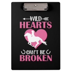 Horse Art Wild Hearts Can't Be Broken Clipboard