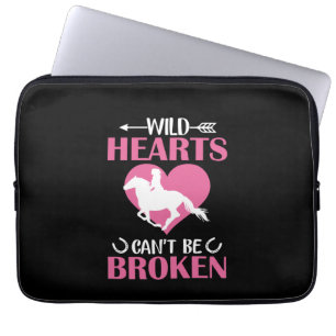 Horse Art Wild Hearts Can't Be Broken Laptop Sleeve